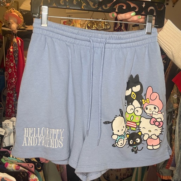 Sanrio Pants - SOLD Sanrio Lavender Hello Kitty & Friends Athletic Lounge Shorts